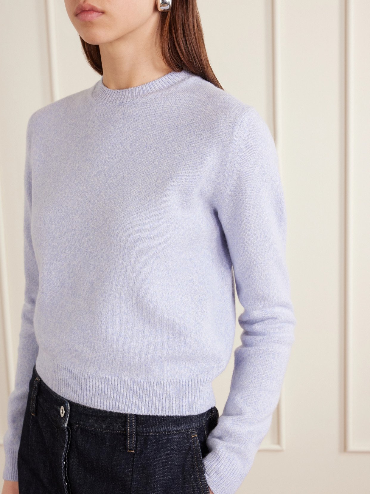 Cropped Wool And Cashmere-Blend Sweater