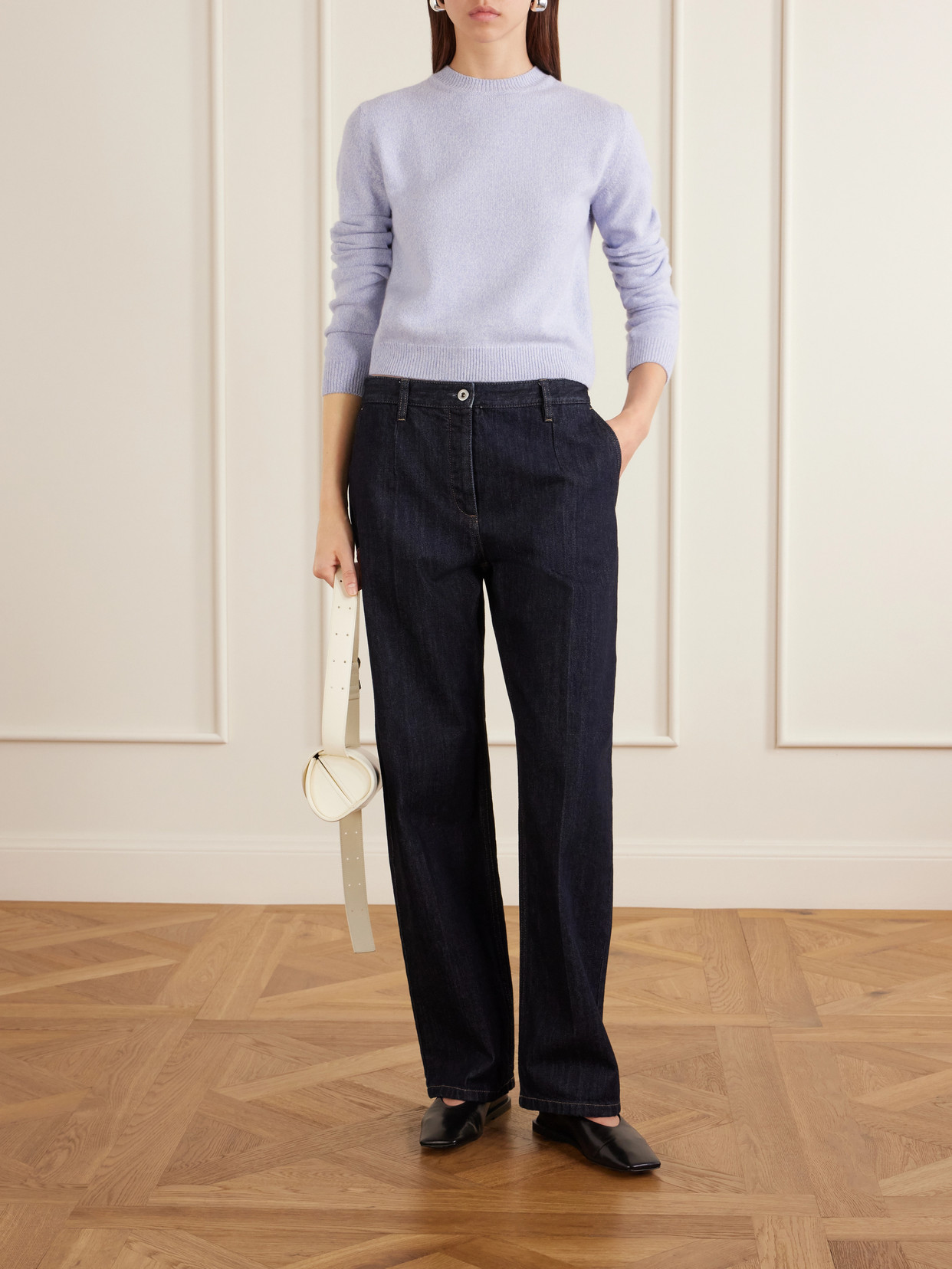 Cropped Wool And Cashmere-Blend Sweater