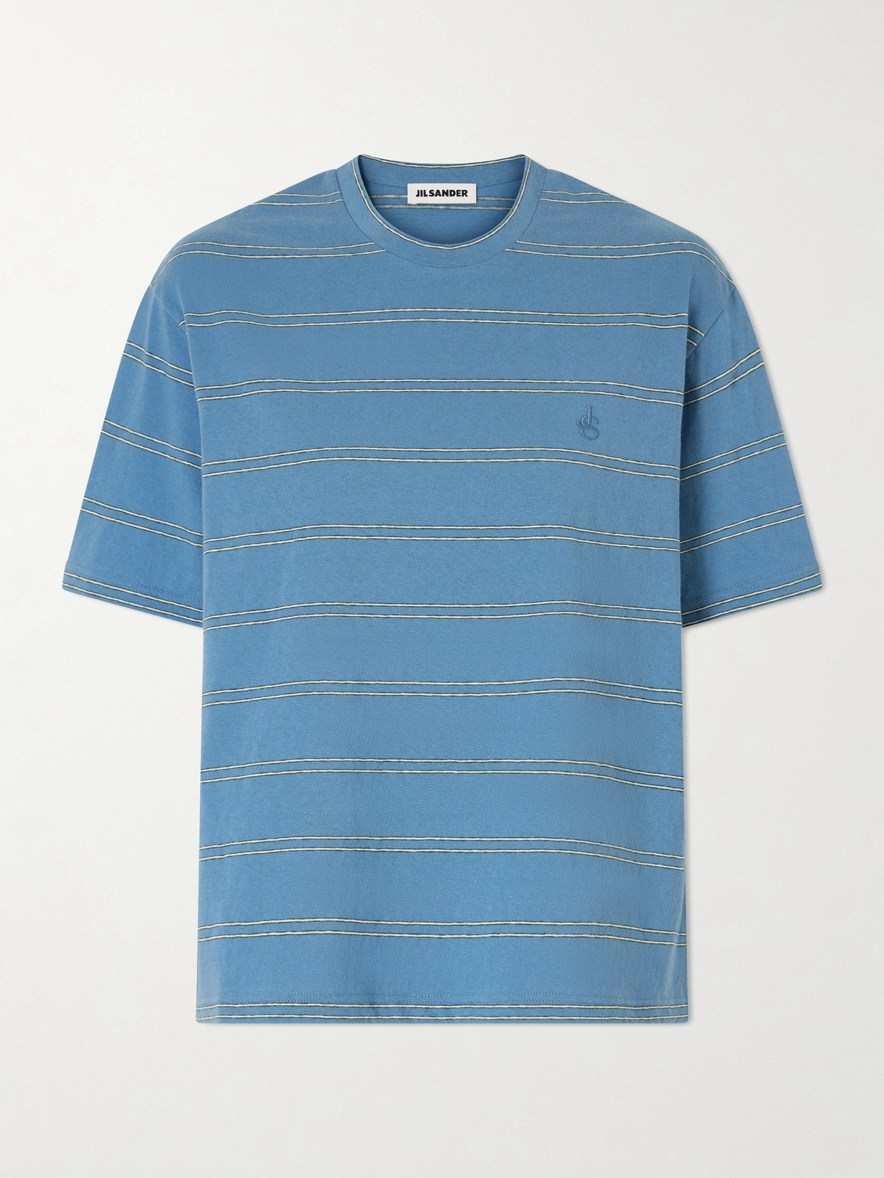 Logo-Embossed Striped Cotton T-Shirt