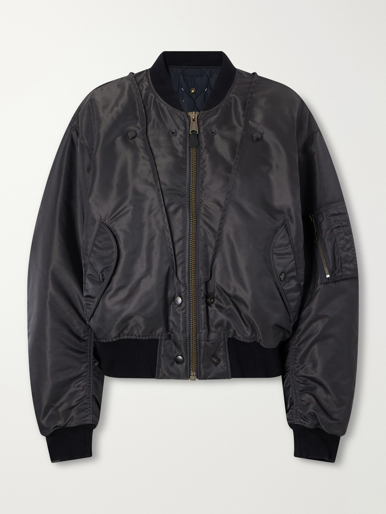 Reversible Quilted Shell Bomber Jacket