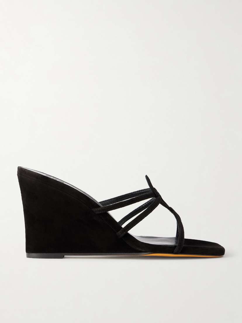 Maryam Nassir Zadeh 70 Opera Suede Wedge Sandals