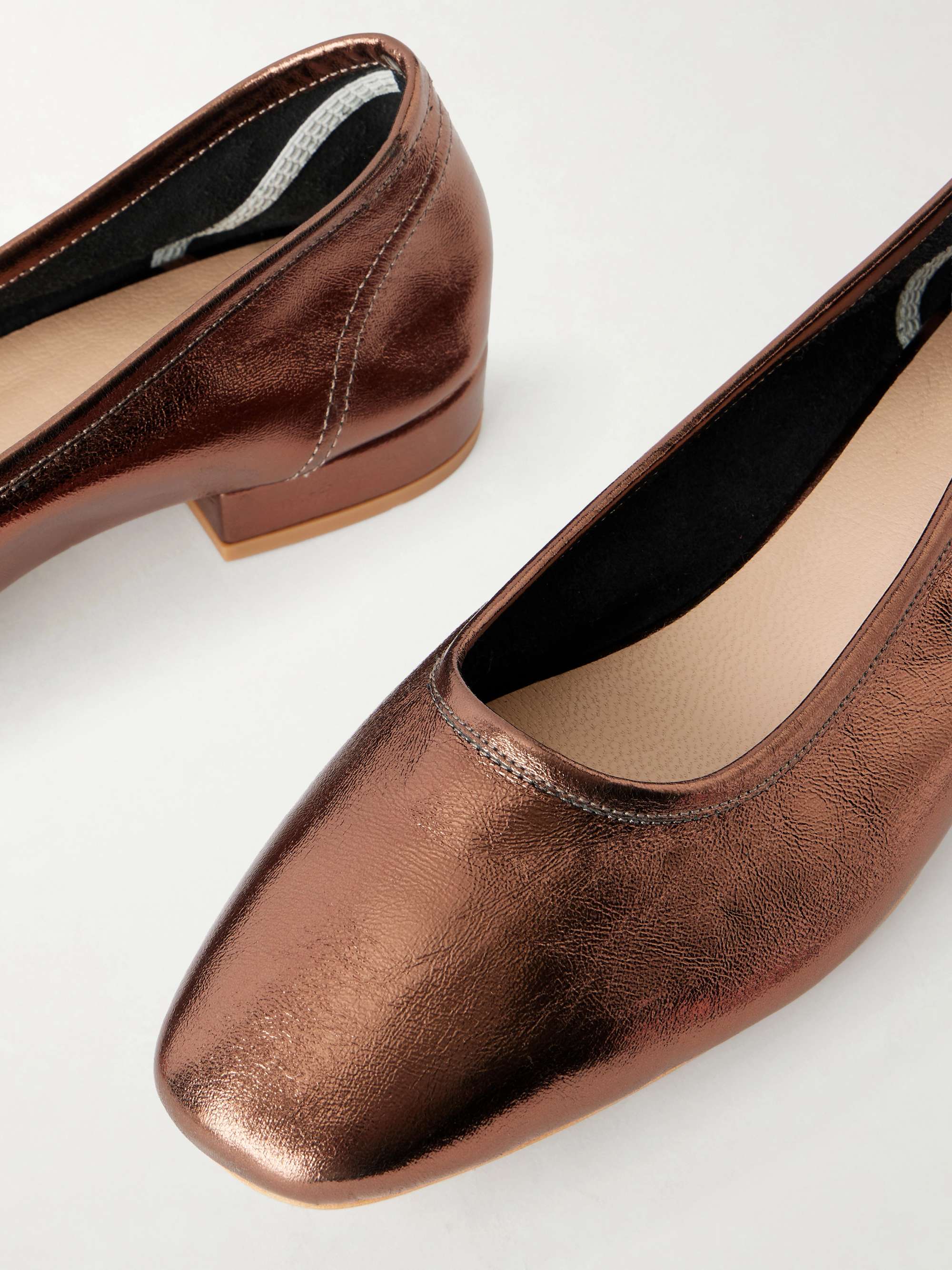 MARIAM NASIR ZADEH ブラウン フラットシューズ MARYAM NASSIR ZADEH 20 Serafina leather ballet flats | NET-A-PORTER