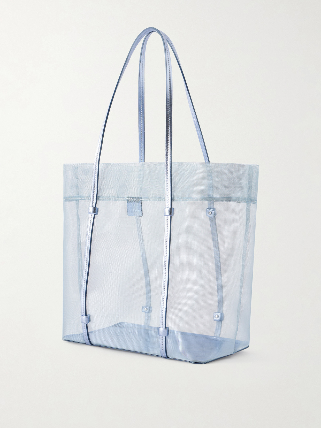 Bonita Leather-Trimmed Mesh Tote
