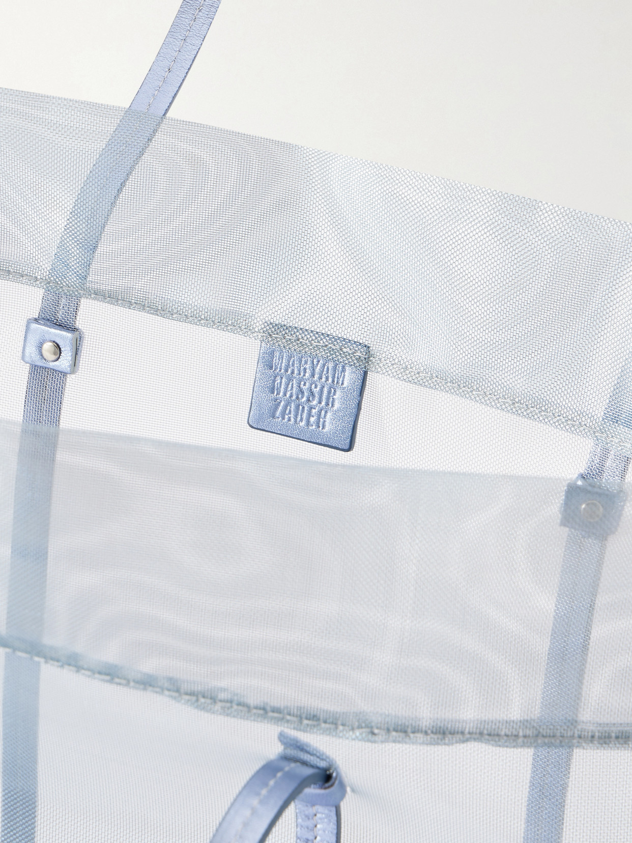 Bonita Leather-Trimmed Mesh Tote