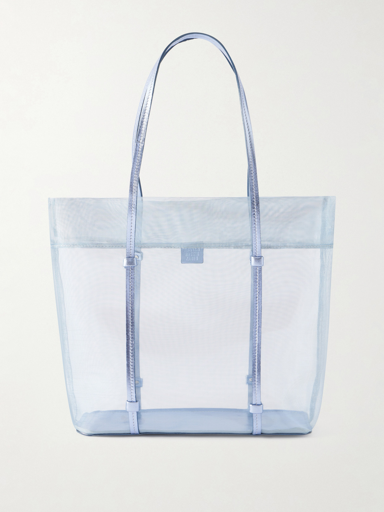 Bonita Leather-Trimmed Mesh Tote