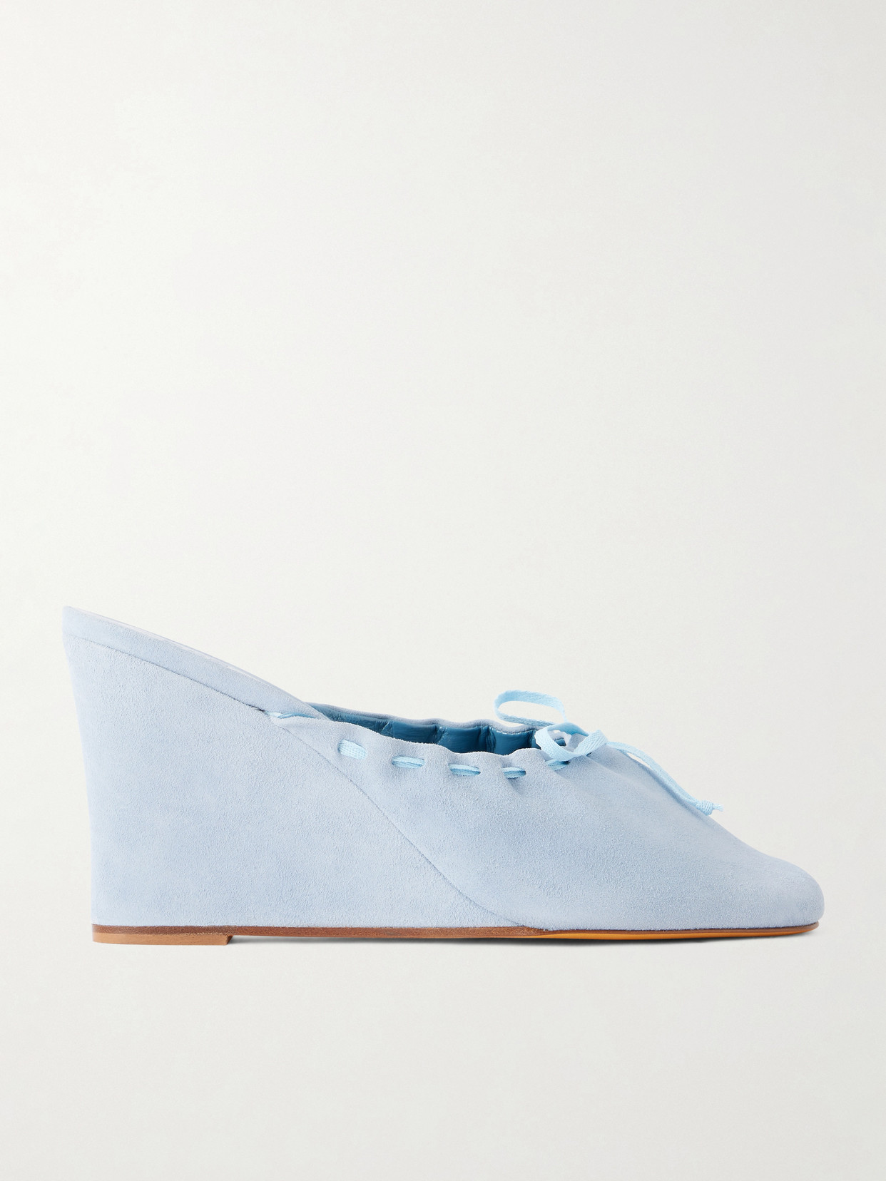 Maryam Nassir Zadeh 95 Suede Ballet Wedges In Blue