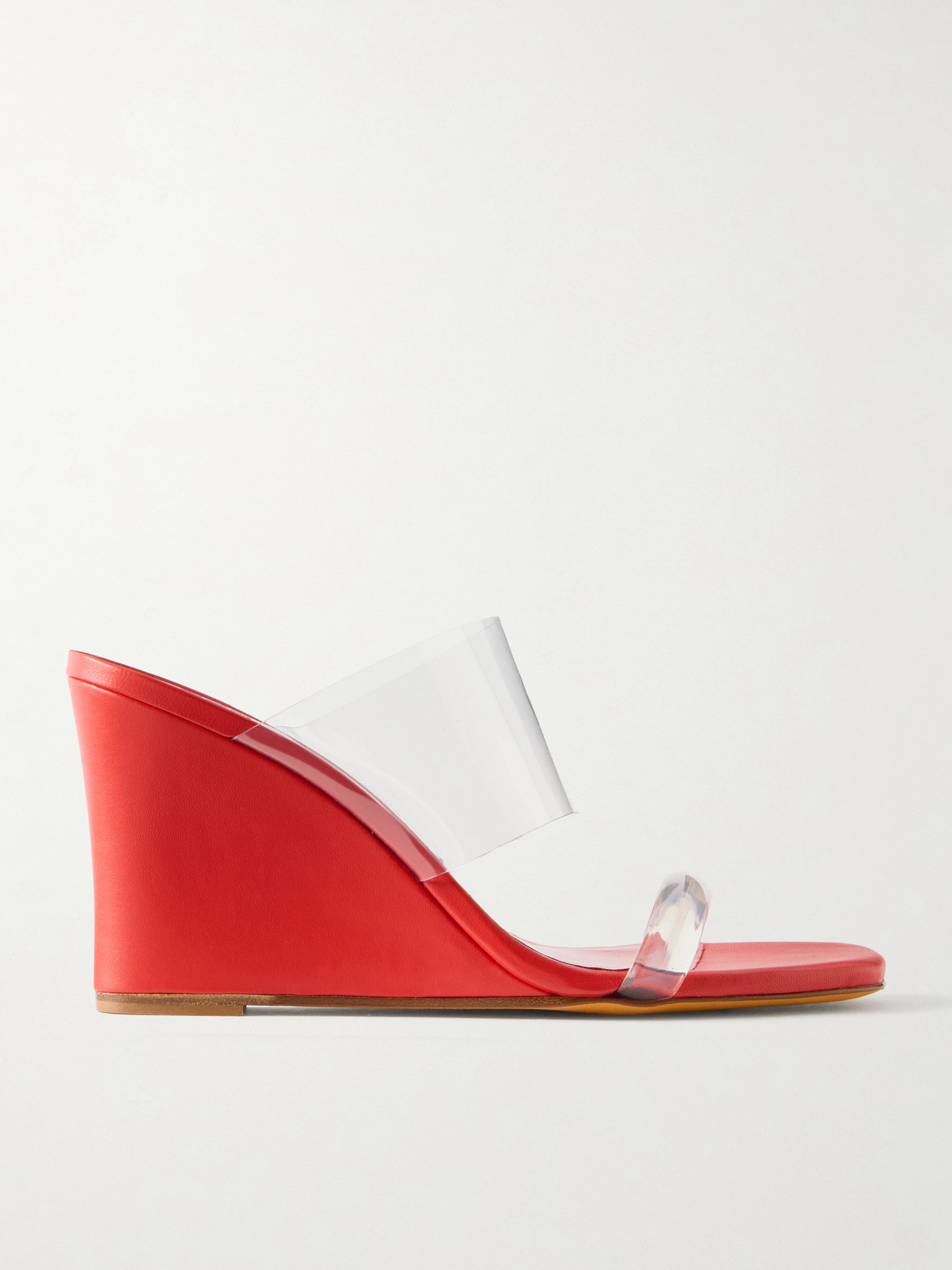 Maryam Nassir Zadeh Olympia Pvc Wedge Sandals In Red