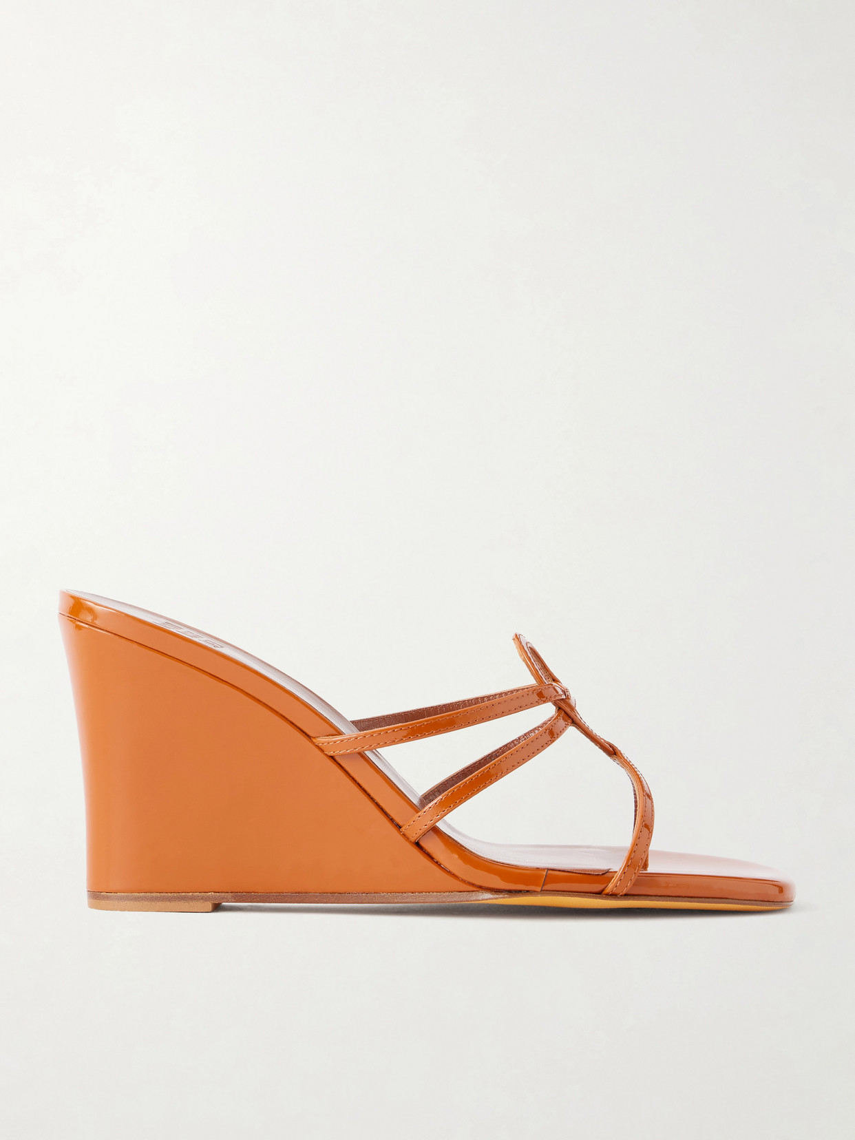 Maryam Nassir Zadeh 70 Opera Leather Wedge Sandals In Brown