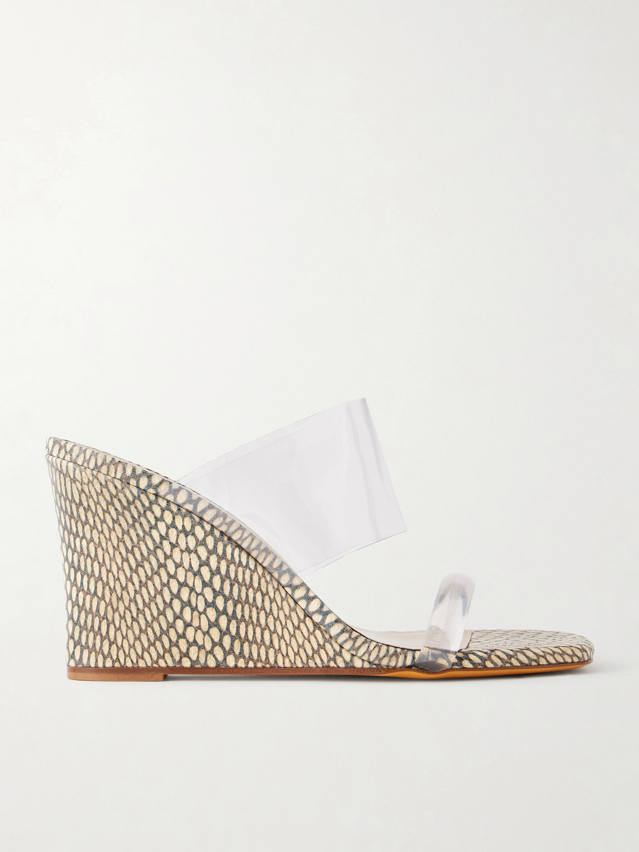 Maryam Nassir Zadeh Olympia Pvc Wedge Sandals In Brown