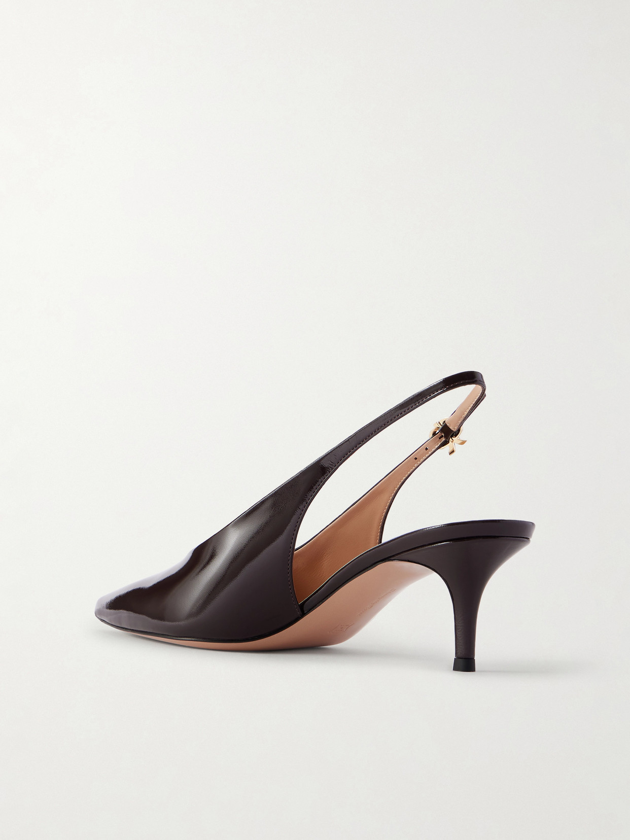 Robbie 55 Polished-Leather Slingback