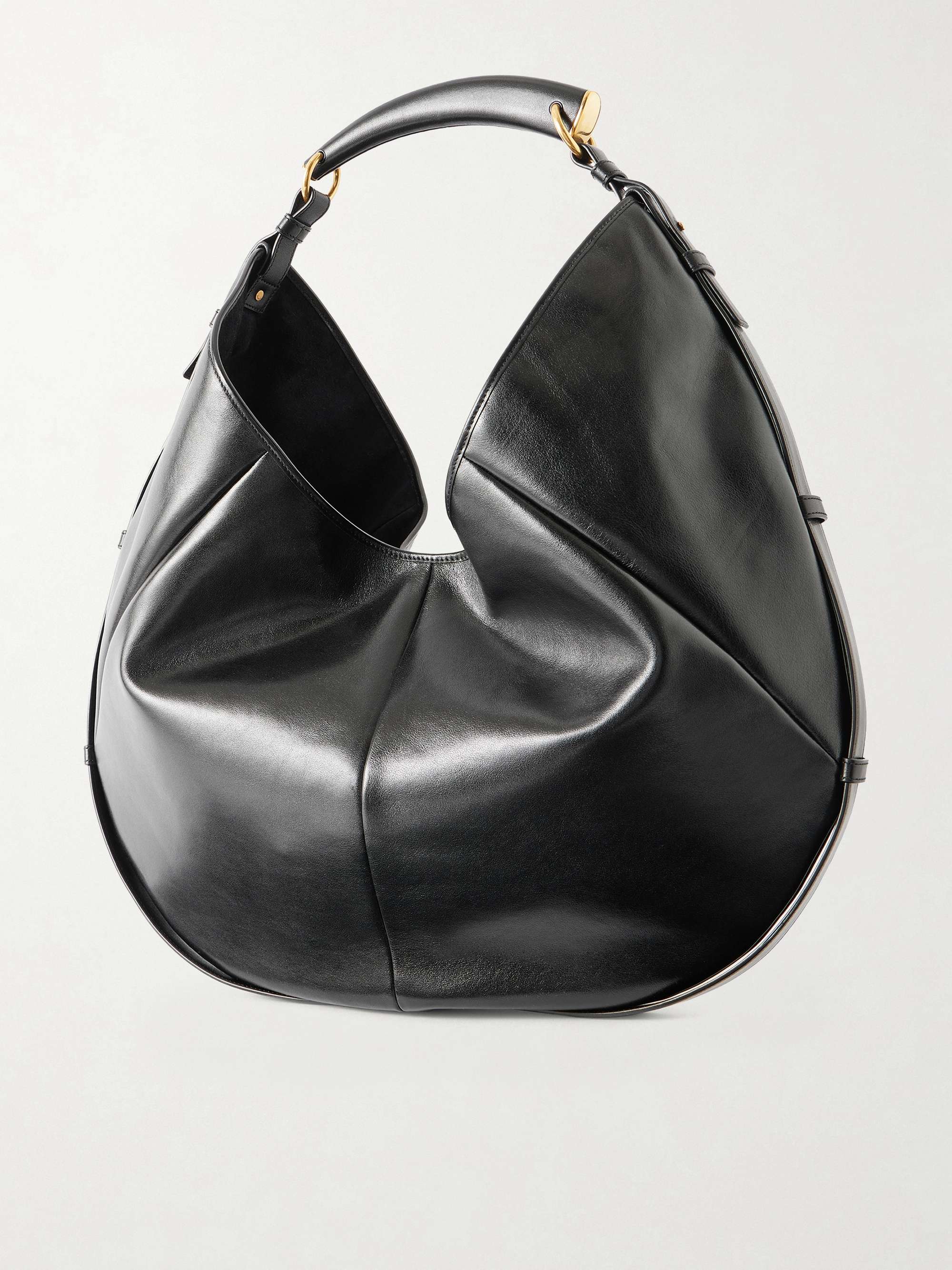 SAINT LAURENT Mombasa paneled leather shoulder bag | NET-A-PORTER