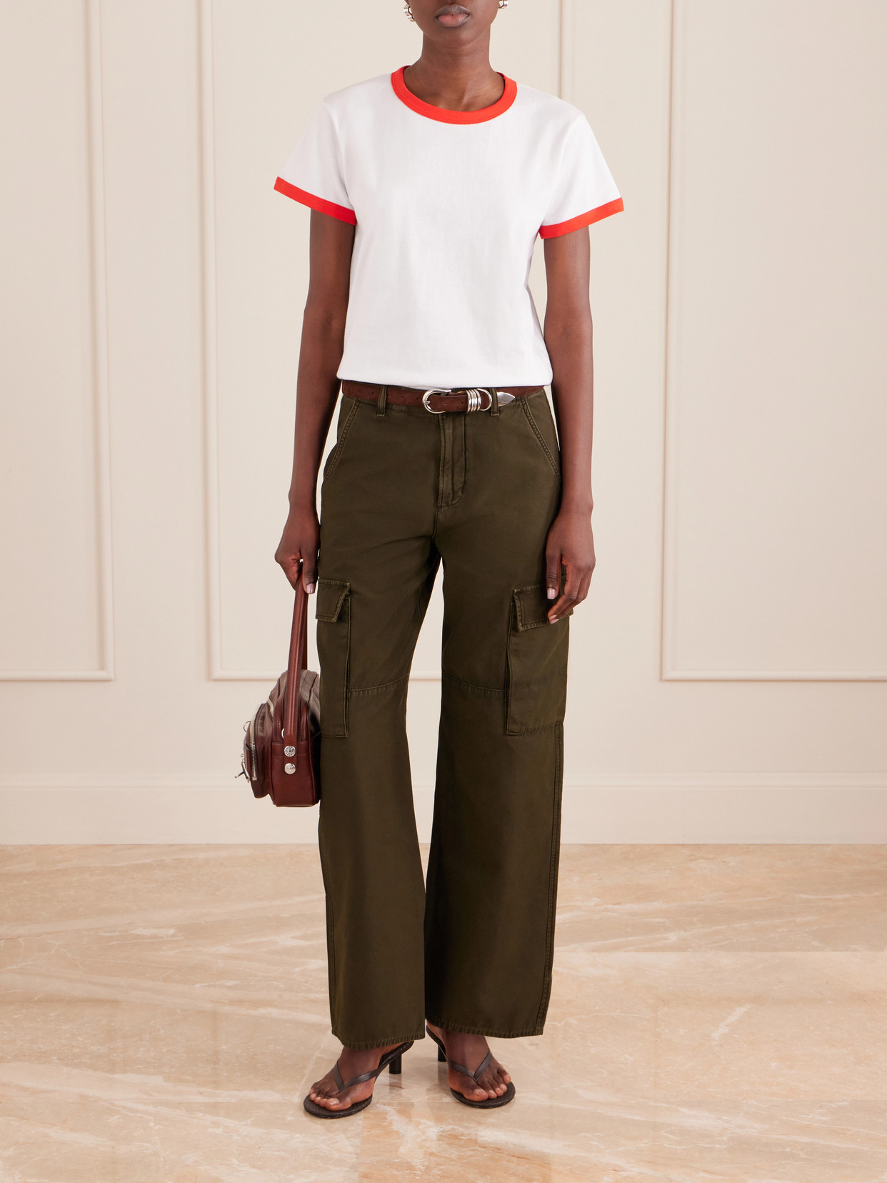 Citizen Of Humanity Citizens Of Humanity Esme Cotton Cargo Trousers In Green