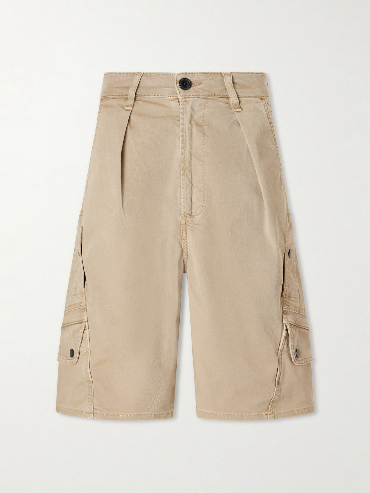 Citizen Of Humanity Flight Organic Cotton-twill Shorts In Neutral