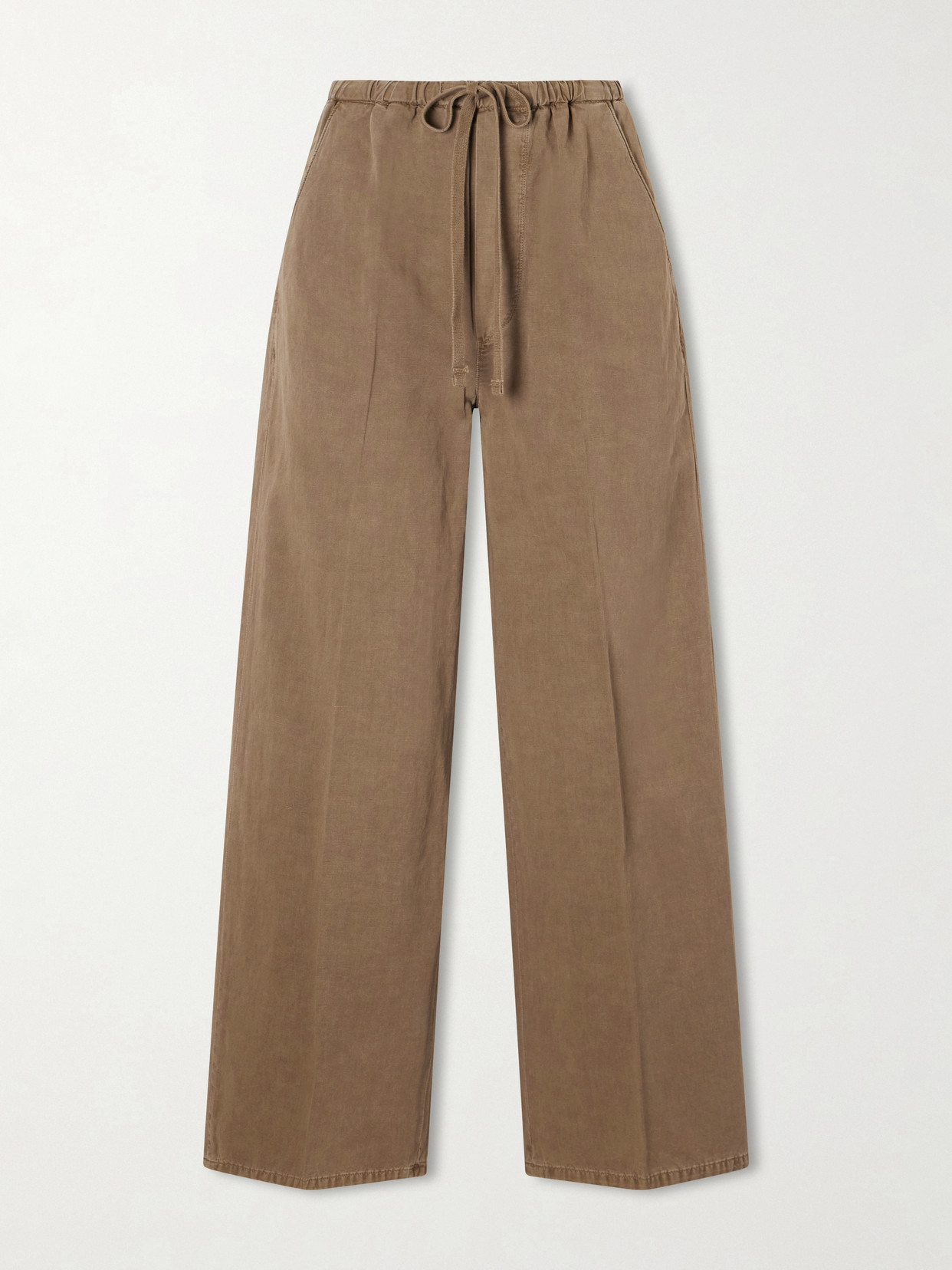 Citizens of Humanity - Aurora Cotton And Linen-blend Wide-leg Pants - Neutrals