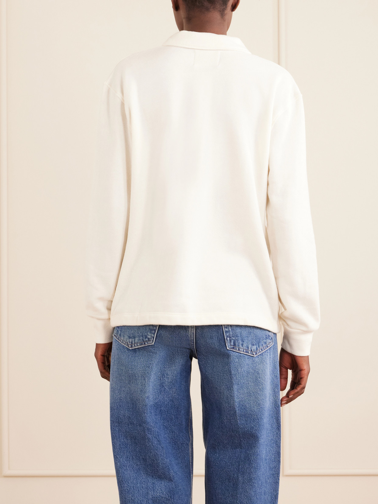 Citizen Of Humanity Vintage Inspired Polo Sweatshirt In White
