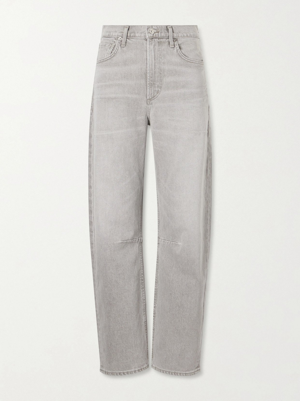 Citizen Of Humanity Miro Mid-rise Barrel-leg Jeans In Gray