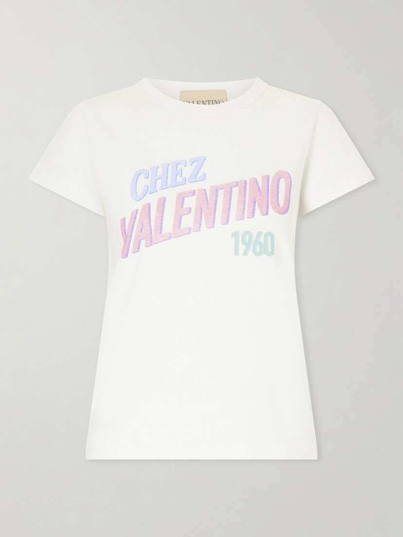 Valentino Garavani Printed Cotton Jersey T-shirt | Thumbnail 6 Valentino Garavani Printed Cotton Jersey T-shirt | Thumbnail 6