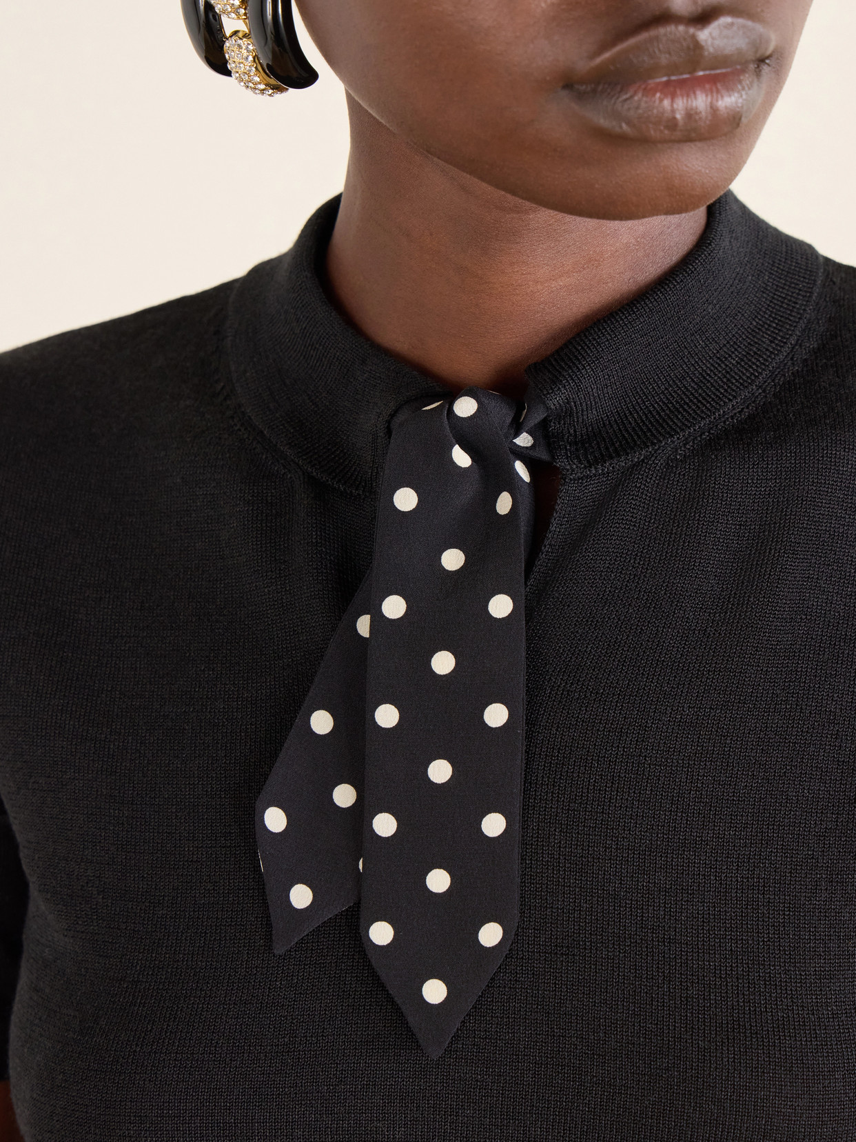 Garavani - Silk-Trimmed Wool-Blend Polo