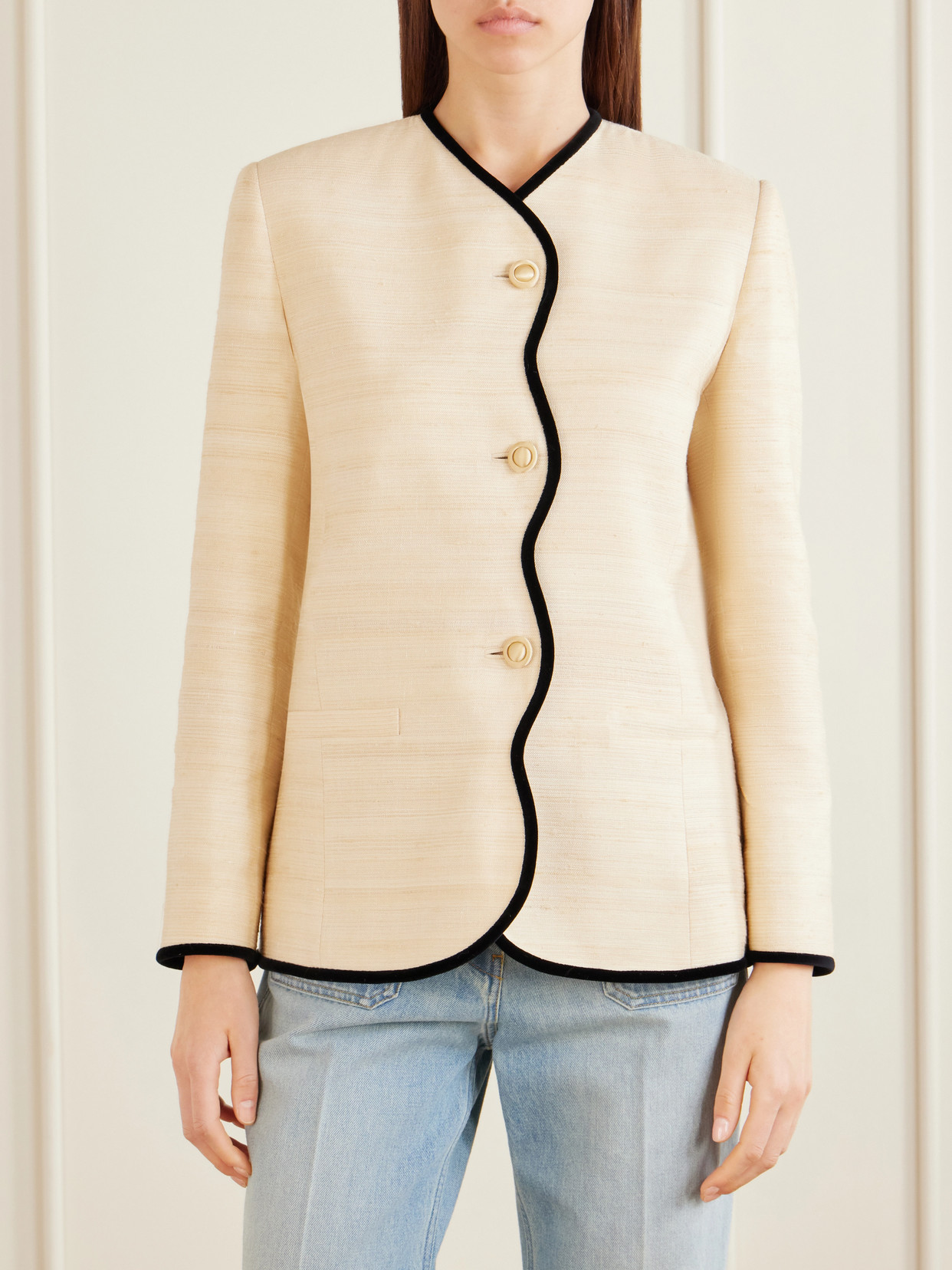 Garavani - Silk And Linen-Blend Canvas Jacket
