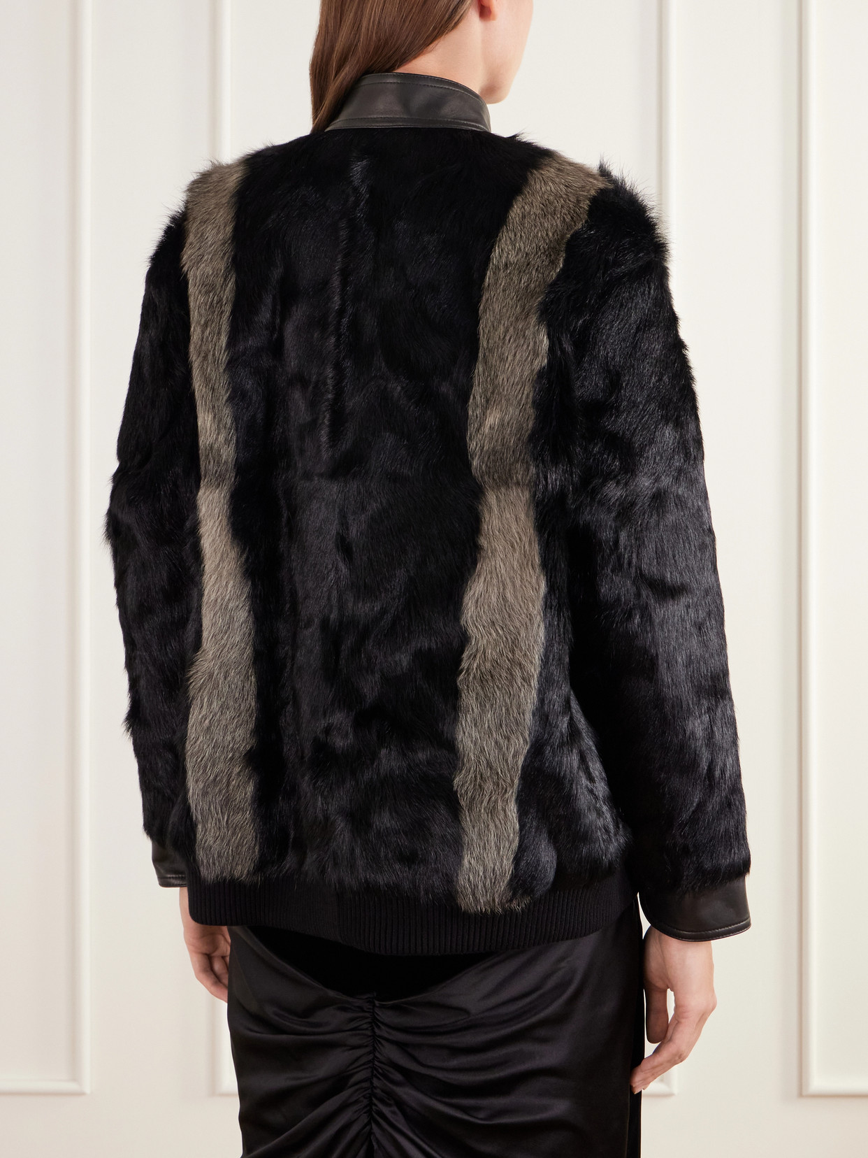 Garavani - Leather-Trimmed Shearling Jacket
