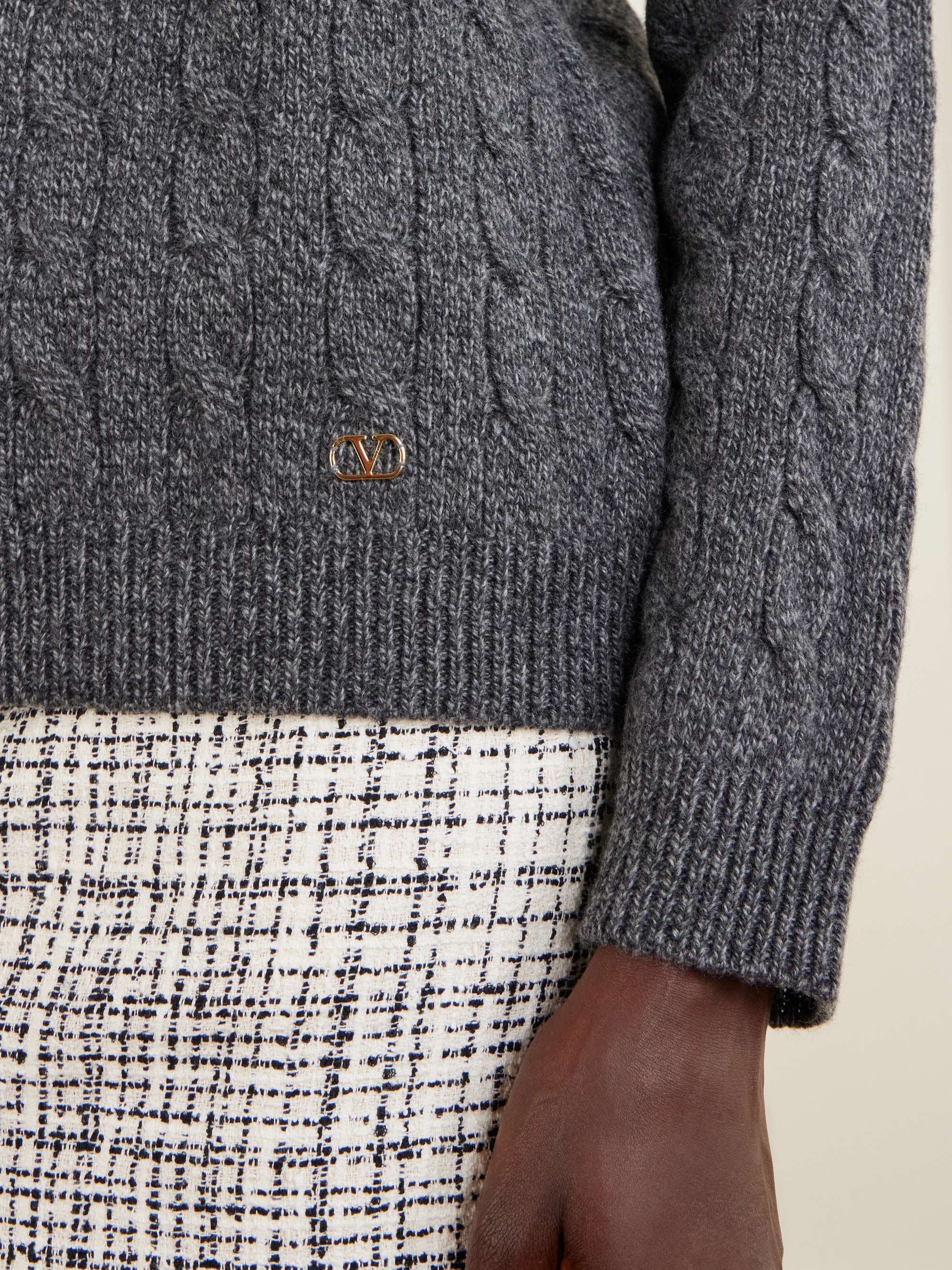 VALENTINO GARAVANI Cable-knit wool sweater | NET-A-PORTER