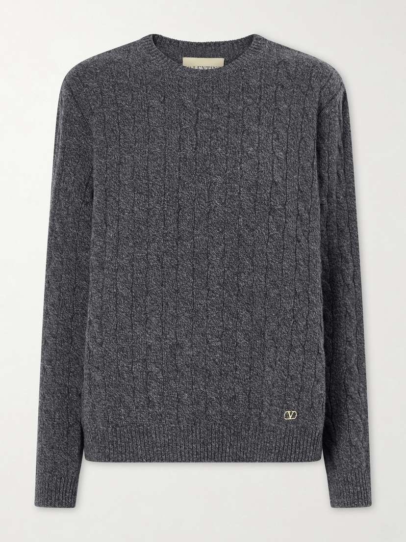 Valentino Garavani Cable-knit Wool Sweater