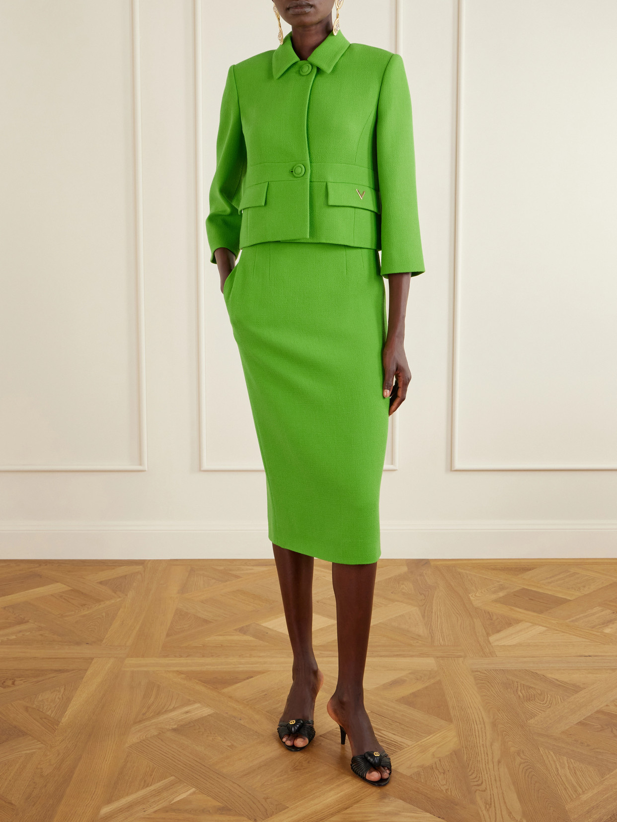 Garavani - Cropped Wool-Crepe Jacket