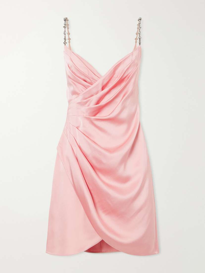 Valentino Garavani Crystal-embellished Pleated Cady Mini Dress | Thumbnail 5 Valentino Garavani Crystal-embellished Pleated Cady Mini Dress | Thumbnail 5