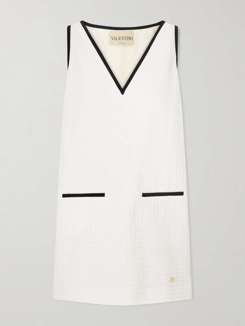 Valentino Garavani Canestrello Cotton-tweed Mini Dress