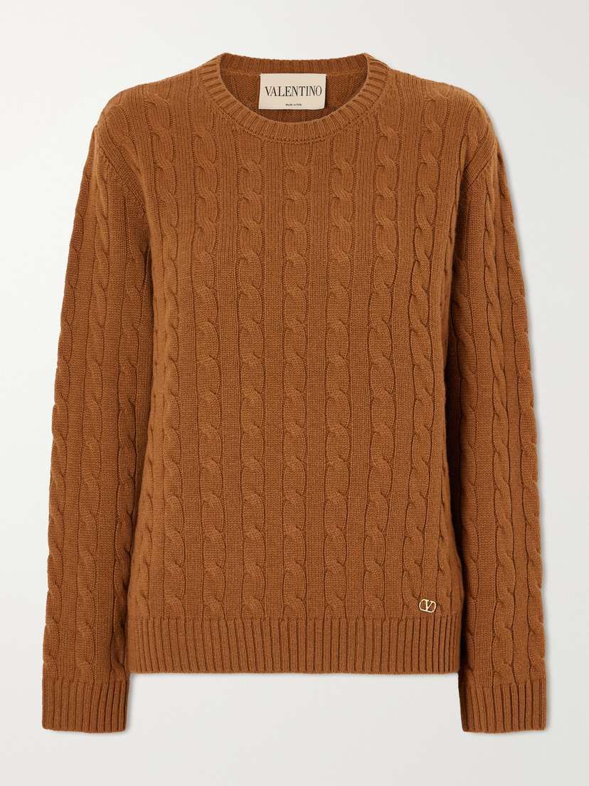 Valentino Garavani Cable-knit Cashmere Sweater