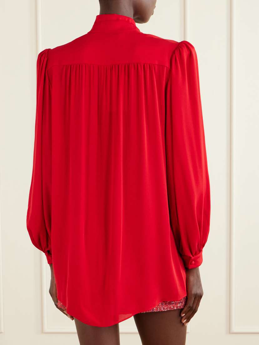 Valentino Garavani Scarf-detailed Silk Georgette Blouse | Thumbnail 4 Valentino Garavani Scarf-detailed Silk Georgette Blouse | Thumbnail 4