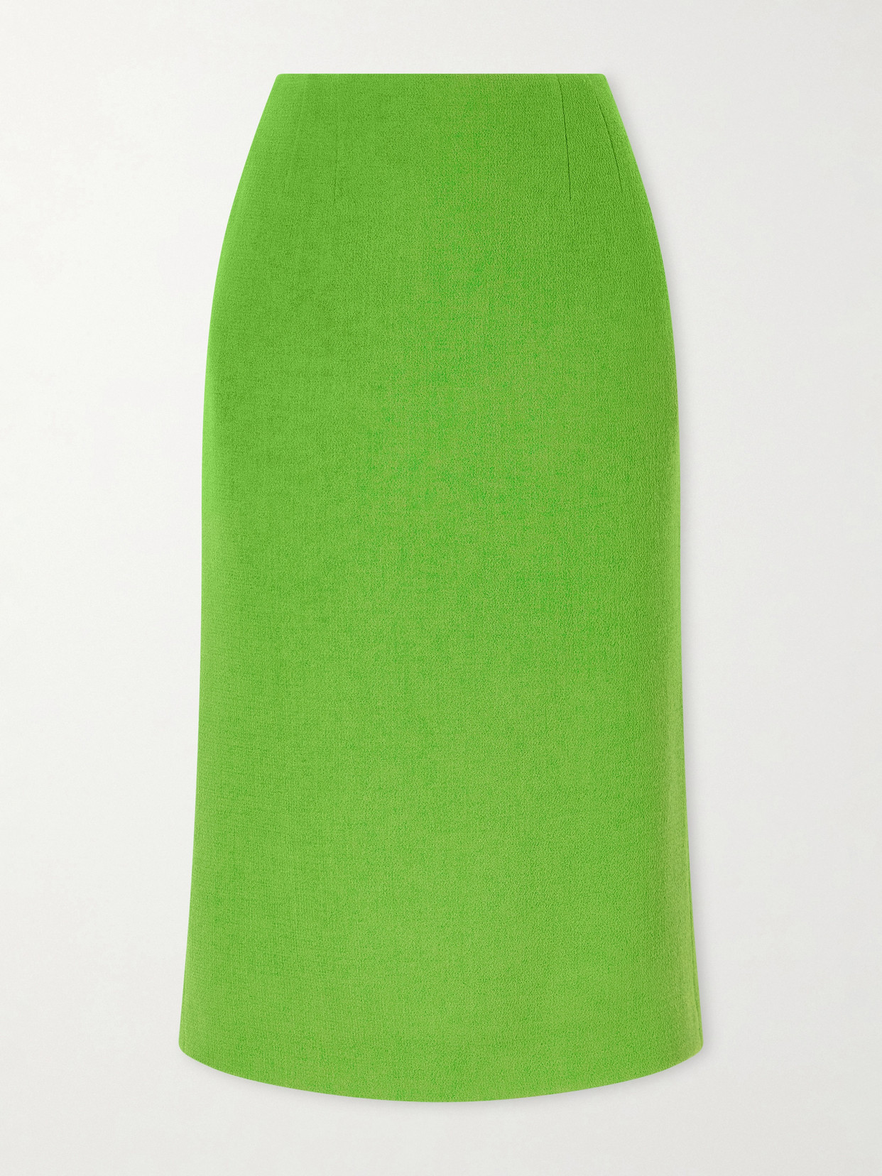 Valentino Wool-crepe Midi Skirt In Green