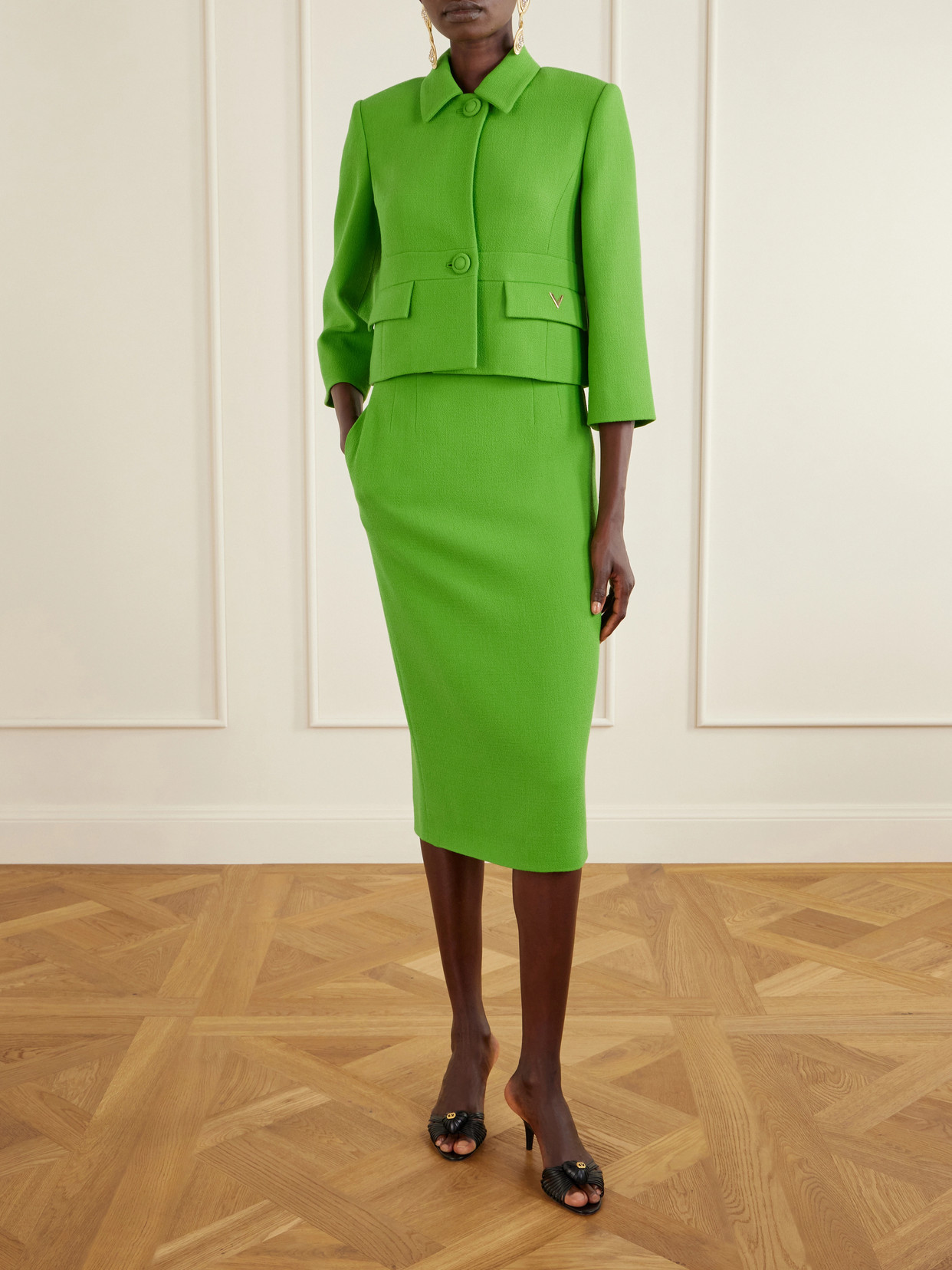 Garavani - Wool-Crepe Midi