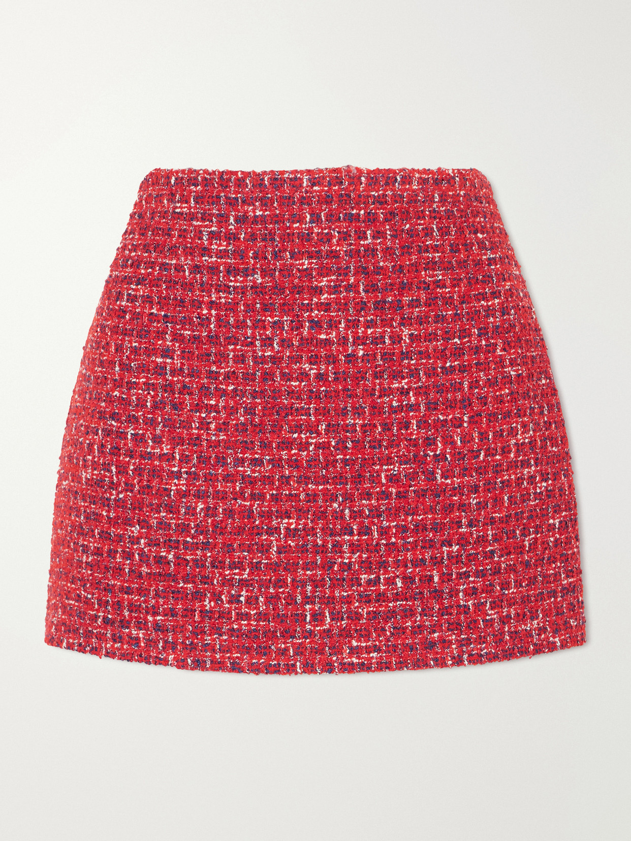 Valentino Everyday Tweed Mini Skirt In Red