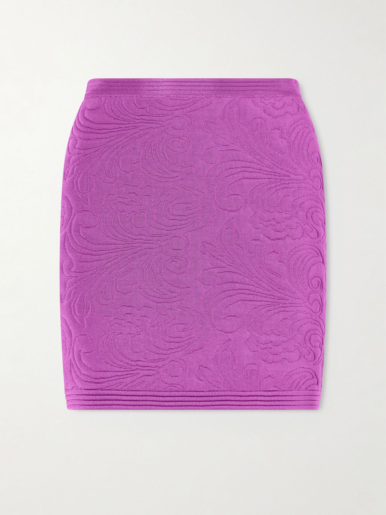 Jacquard-knit mini skirt