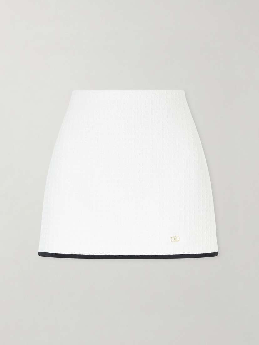 Valentino Garavani Canestrello Cotton-blend Tweed Mini Skirt