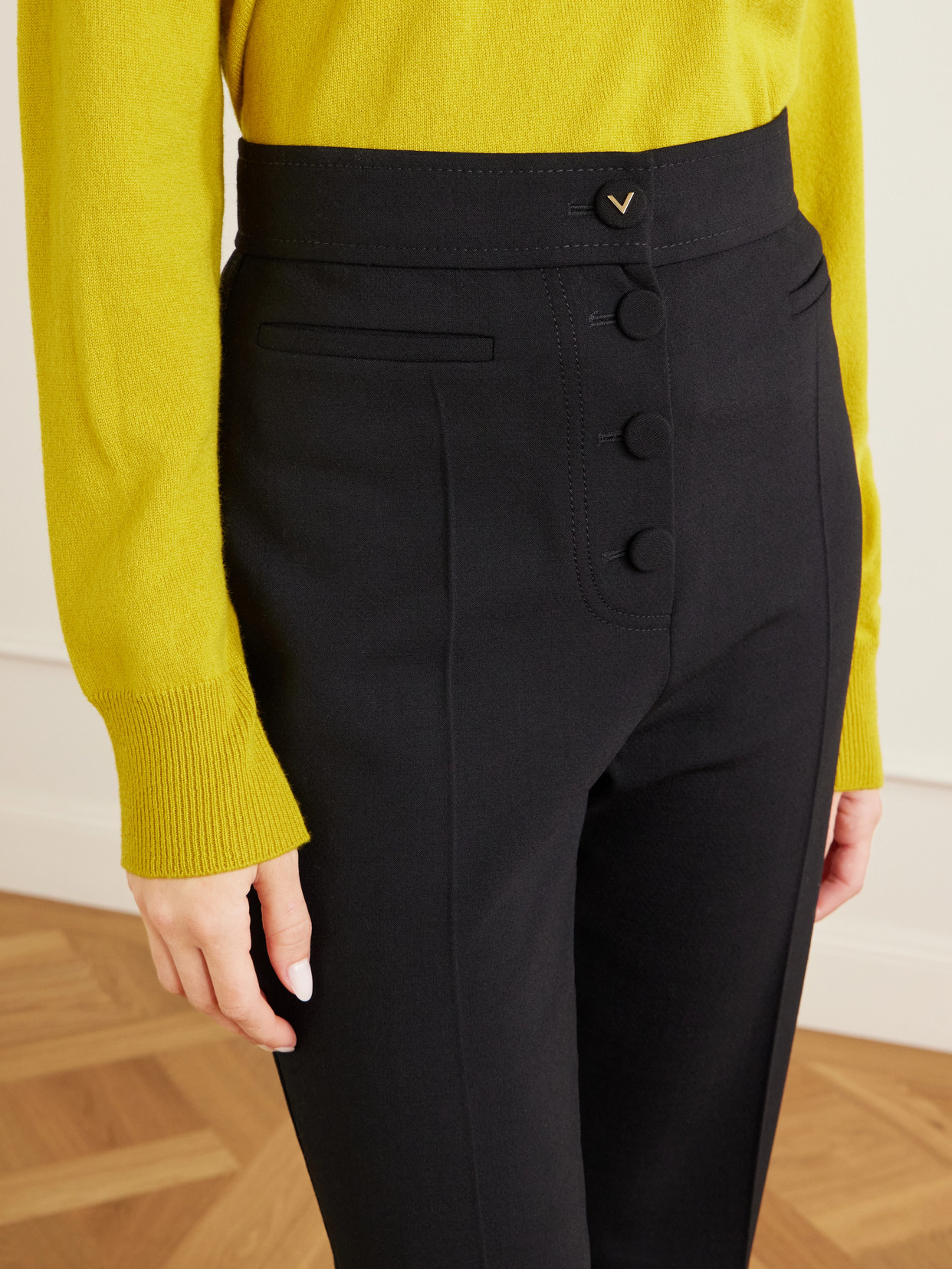 Garavani - Straight-Leg Wool Crepe Pants