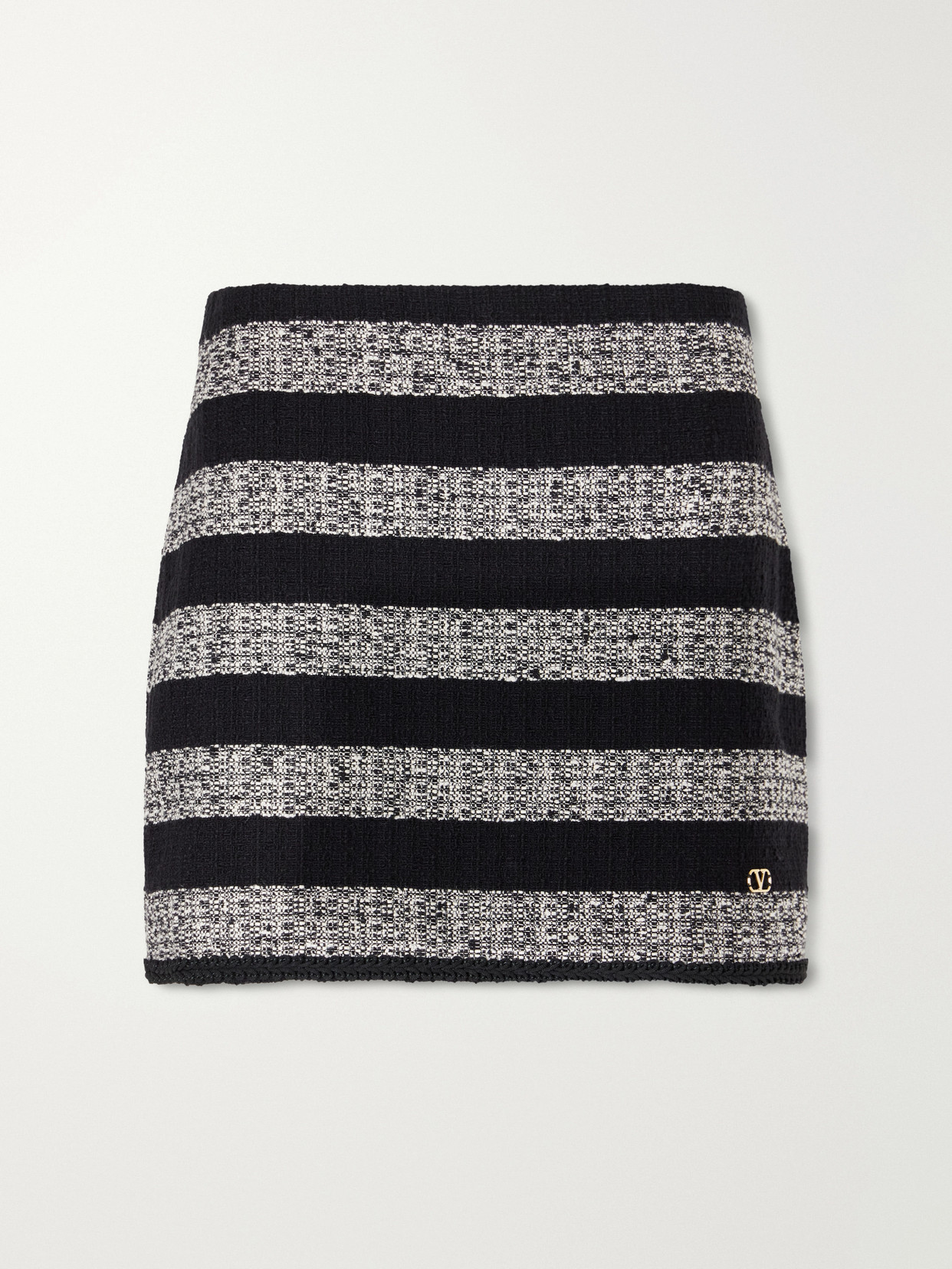 Valentino Striped Tweed Mini Skirt In Multi