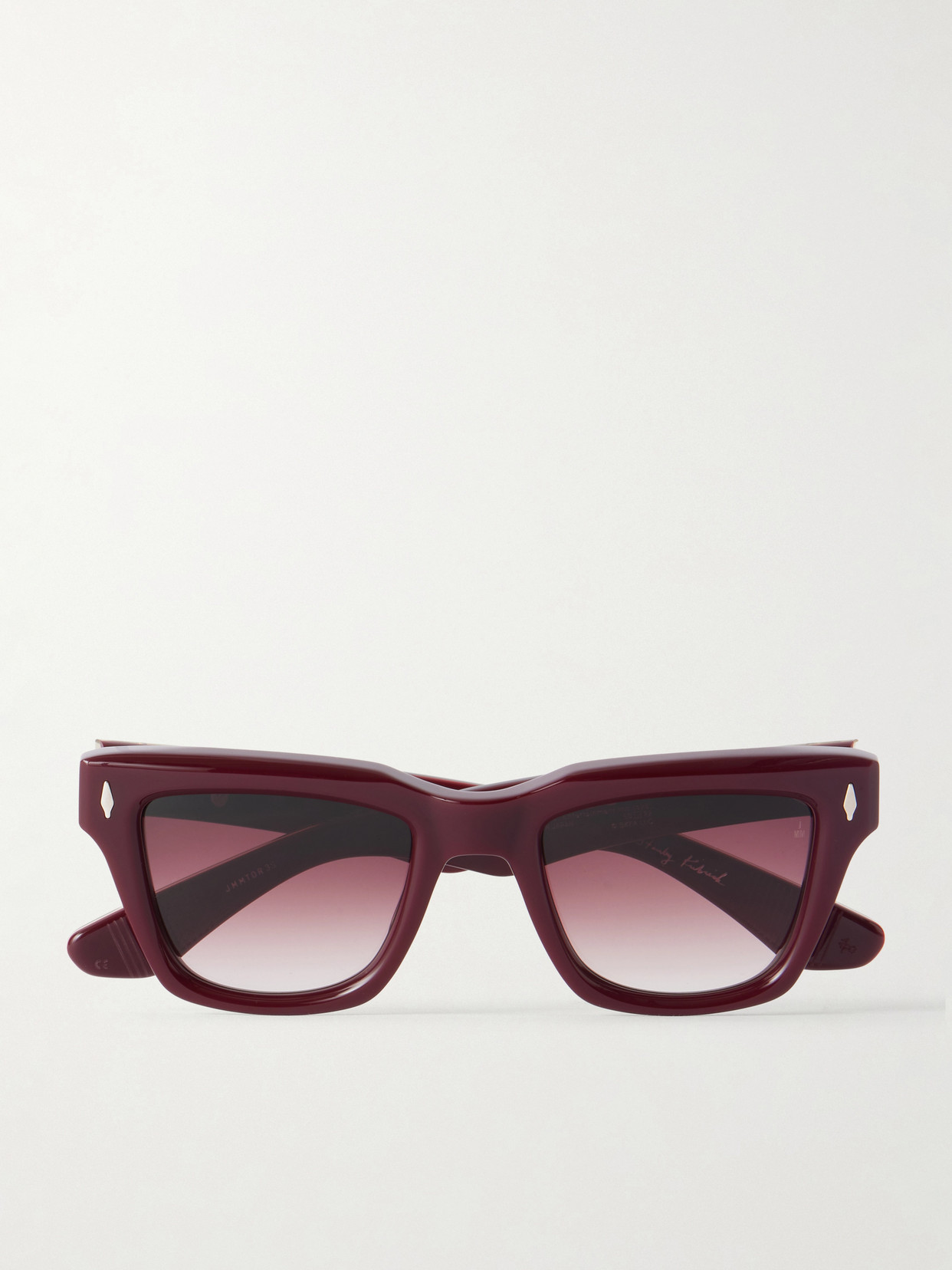 Jacques Marie Mage + The Shining Torrance Square-frame Acetate Sunglasses In Burgundy