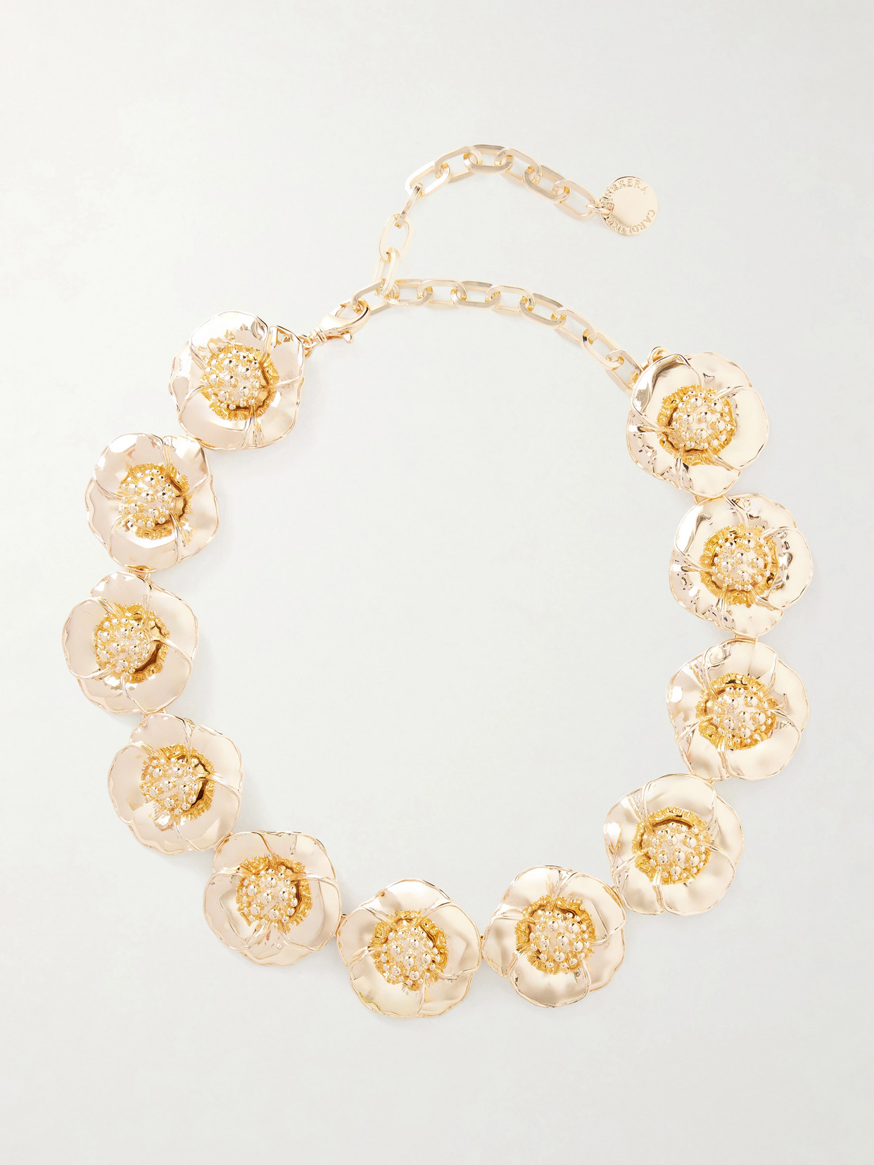 Carolina Herrera Gold-tone Flower Necklace