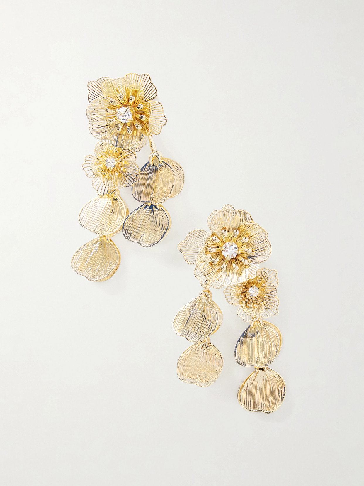 Carolina Herrera Gold-tone Crystal Earrings