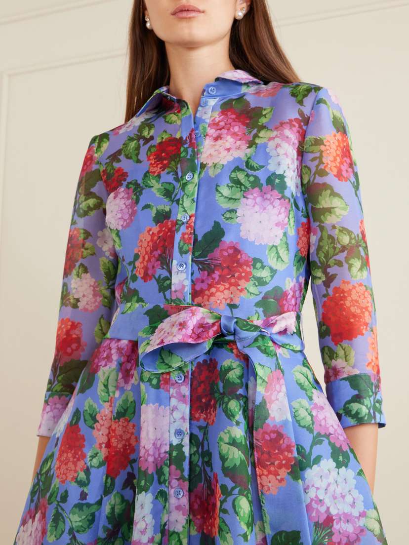 Carolina Herrera Belted Floral-print Silk-organza Midi Dress | Thumbnail 4 Carolina Herrera Belted Floral-print Silk-organza Midi Dress | Thumbnail 4