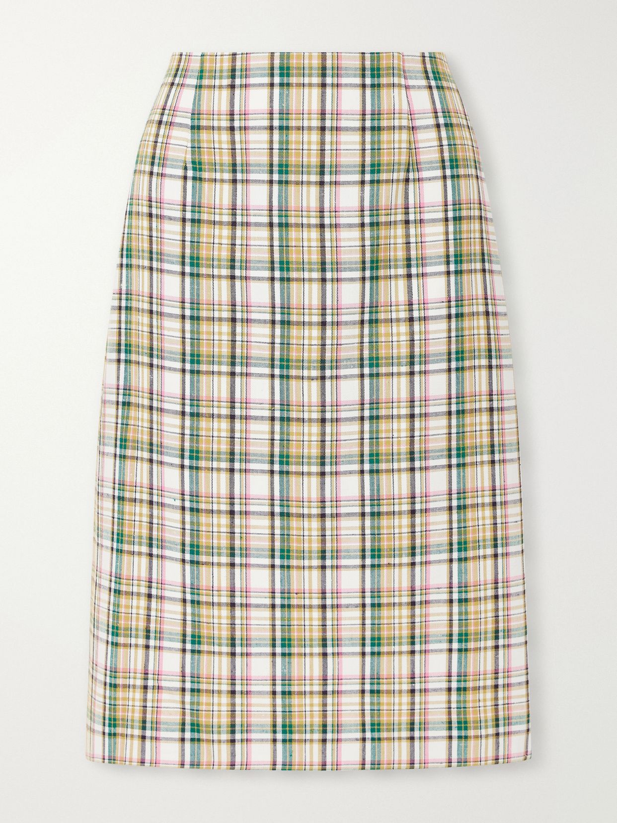 checked jacquard midi skirt