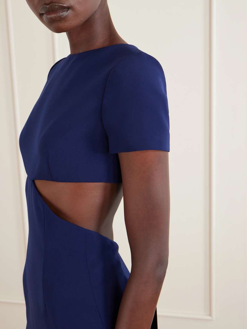Carolina Herrera Bow-embellished Cut-out Crepe Midi Dress | Thumbnail 4