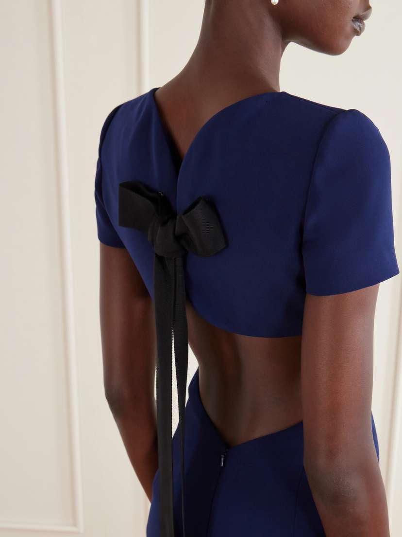 Carolina Herrera Bow-embellished Cut-out Crepe Midi Dress | Thumbnail 5