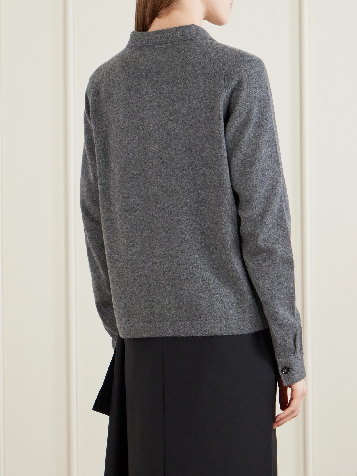 Totême Raglan-sleeve Cashmere Cardigan Dark Grey In Gray