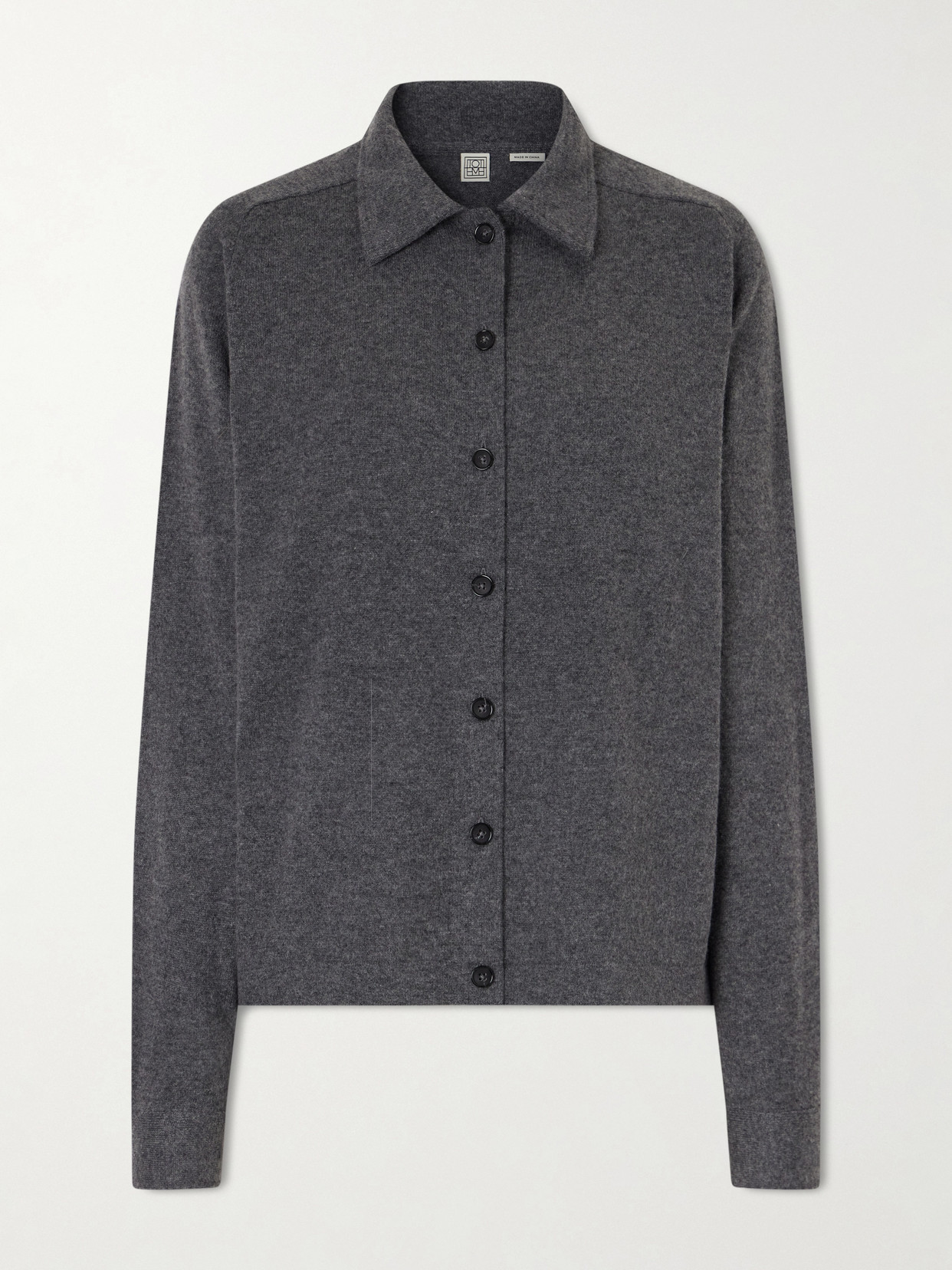 Totême Raglan Cashmere Cardigan In Gray