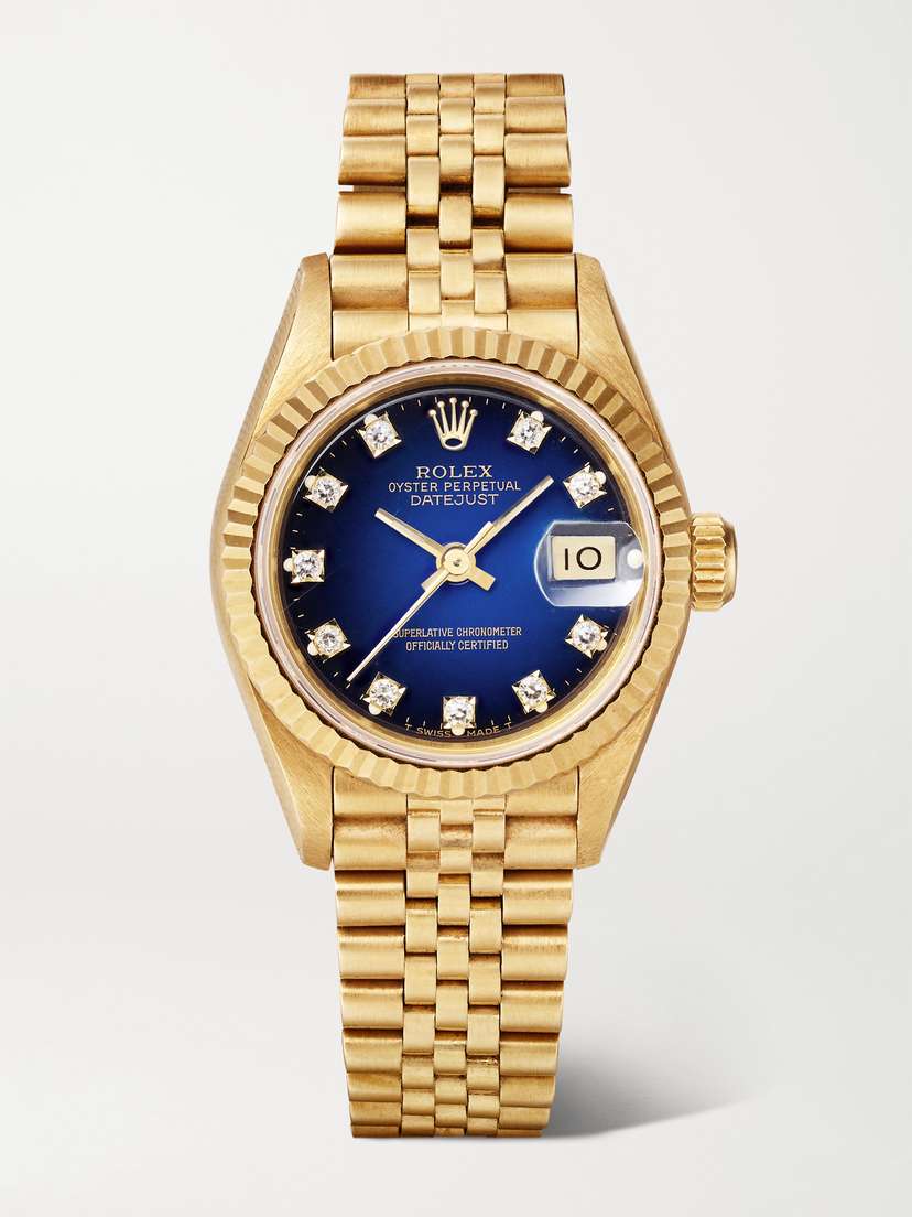 Stephanie Windsor + Rolex Vintage 1989 Datejust Automatic 26mm 18-karat Gold And Diamond Watch, Ref. No. 69178 (fits Up To 6" Wrist)