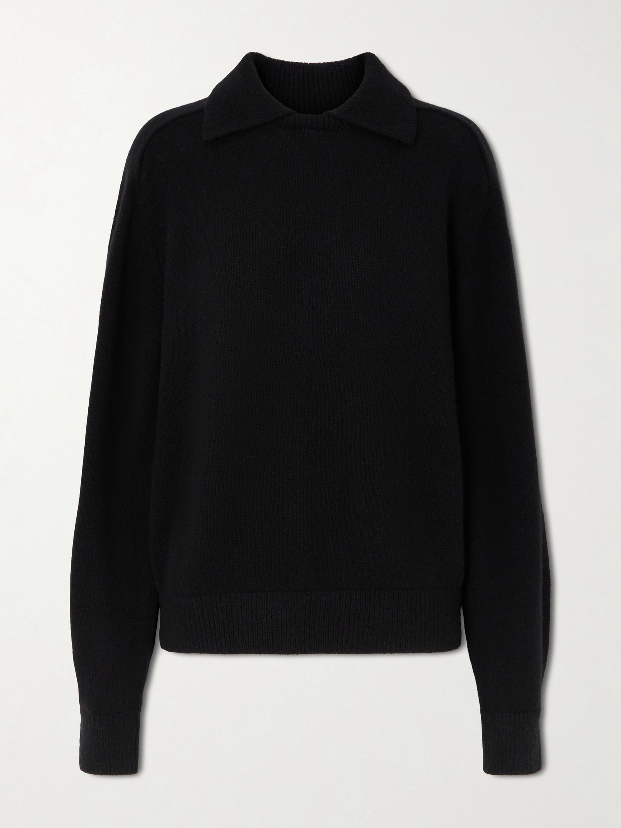 Khaite Jackson Wool And Cashmere-blend Sweater In Black