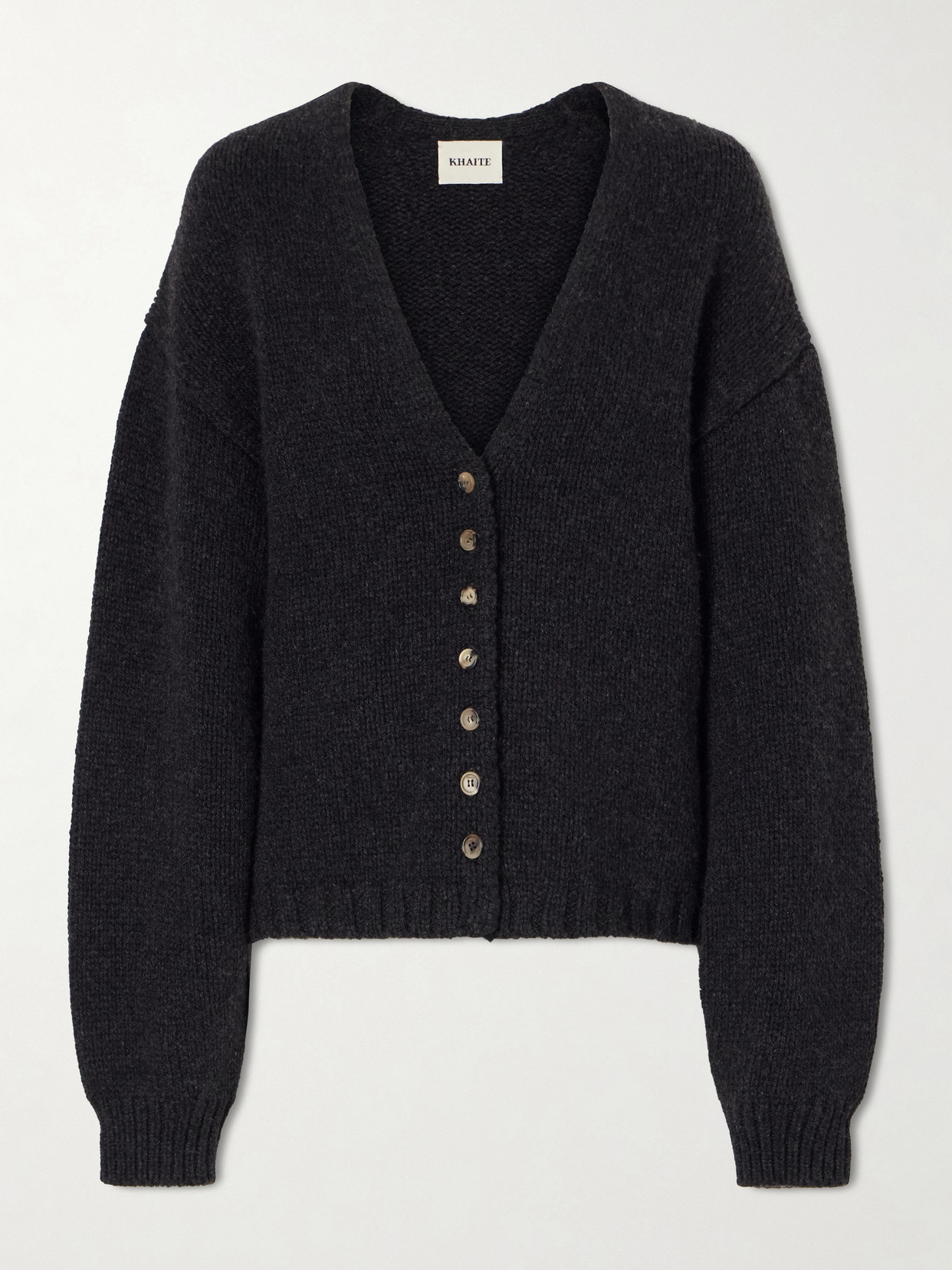 Khaite Axel Cashmere Cardigan In Gray